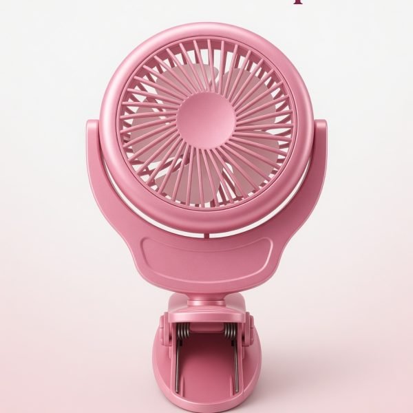Pink Portable Clip Fan – Stay Cool Anywhere